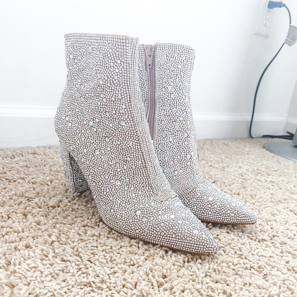betsey johnson sparkly booties